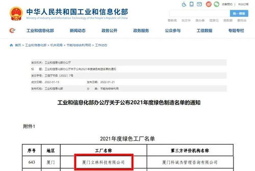 新浪地產 立林獲評國家級2021年度 綠色工廠
